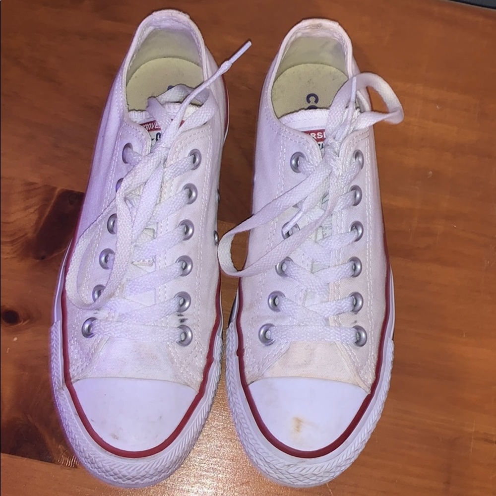 white low top converse